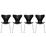 Fritz Hansen - Series 7 Chair 3107 - Promotion Set of 4, Seat black coloured ash, base chrome plated