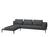 Gloster - Grid Lounge Sofa, Right armrest, Anthracite, Without waterproof cover
