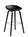 Hay - About A Stool AAS 32, Bar version: seat height 74 cm, Black lacquered oak / stainless steel, Black