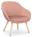 Hay - About A Lounge Chair Low AAL 82, Steelcut Trio 515 - light pink, Soap treated oak, With seat cushion