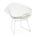 Knoll International - Diamond Chair, with cushion, Rilsan protective coating white, Vinyl white