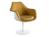 Knoll International - Saarinen Tulip Armchair, Swivel, Upholstered inner shell and seat cushion, White, Gold (Eva 154)