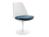 Knoll International - Saarinen Tulip Chair, Swivel, Seat cushion, White, Night Blue (Eva 170)