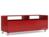 Müller Möbelfabrikation - TV Lowboard R 109N, Self-coloured, Ruby red (RAL 3003), Industrial castors