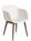 Muuto - Fiber Armchair Wood, Natural white / dark brown