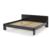 Nils Holger Moormann - Siebenschläfer, 200 x 200 cm, With headboard, Bicolor black, With rollable slatted base