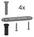 Richard Lampert - Fastening lug for Eiermann 3 Trestle - Set of 4