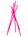 Schönbuch - Sticks Coat Rack, Ash neon pink matt