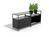 Vario - M1 plant sideboard, Version 2 (H 70 x W 160 cm), Black