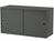 String - String System Cabinet With Sliding Doors, Dark grey lacquered, 30 cm
