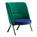 Tecta - D70, Fabric Arco - cobalt/garden, Black