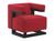 Tecta - F51 Gropius Armchair, Cavalry cloth, Red, Black lacquered ash