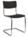 Thonet - S 43 Classic Cantilever Chair, Chrome-plated frame, Stained beech, Black (TP 29), Without seat pad, No glides
