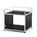 USM Haller - USM Haller Side Table with Extension, Graphite black RAL 9011