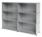 USM Haller - USM Haller Highboard L, Customisable, Light grey RAL 7035, Open, Open, Open