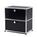 USM Haller - USM Haller Bedside Table with 2 Drop-down Doors