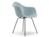 Vitra - Eames Plastic Armchair RE DAX, Ice grey, Without upholstery, Without upholstery, Standard version - 43 cm, Coated basic dark