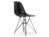 Vitra - Eames Plastic Side Chair DSR, Deep black, Without upholstery, Without upholstery, Standard version - 43 cm, Coated basic dark