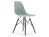 Vitra - Eames Plastic Side Chair RE DSW, White, With full upholstery, Ice blue / ivory, Standard version - 43 cm, Black maple