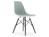 Vitra - Eames Plastic Side Chair RE DSW, White non-RE, With full upholstery, Ice blue / ivory, Standard version - 43 cm, Black maple