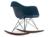 Vitra - Eames Plastic Armchair RE RAR with Upholstery, Sea blue, With full upholstery, Sea blue / dark grey, Black, Basic dark/dark maple
