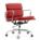 Vitra - Soft Pad Group EA 217, Chrome-plated, Leather Standard red, Plano poppy red