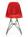 Vitra - Eames Fiberglass Chair DSR, Eames classic red, Powder-coated basic dark smooth