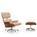 Vitra - Lounge Chair & Ottoman Nubia, Ivory peach / walnut black