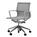 Vitra - Physix, TrioKnit silver grey, Soft grey / Aluminium, polished, Hard castors for carpets