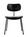 Wilde + Spieth - SE 68, Non-stackable, Without upholstery, Matt black powder-coated, Without armrests, Black stained