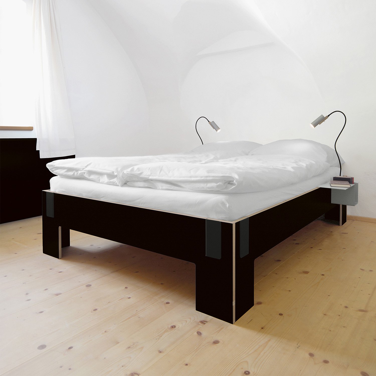 Tagedieb Bett von Moormann mit Seitenablage