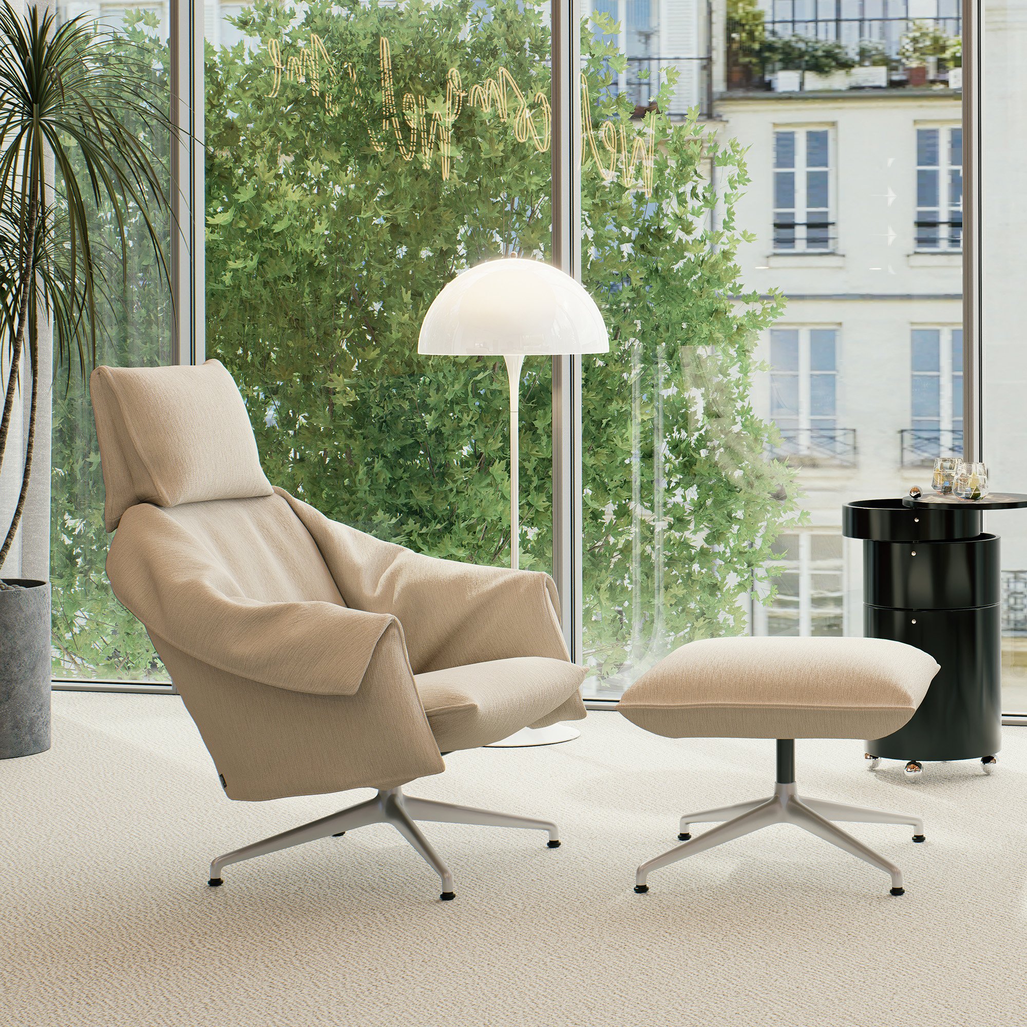 Bascule Loungesessel Highback mit 4-Sternfuß online bestellen Bascule Loungesessel Highback mit 4-Sternfuß mit Ottoman