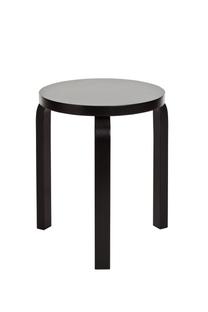 Stool 60 Seat and legs black varnished