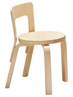 Children's Stool N65 Seat birch veneer, Legs birch clear varnished