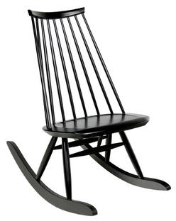 Mademoiselle Rocking Chair black lacquered birch