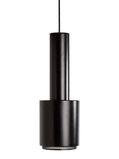 Pendant Lamp A110 Black varnish, black varnished brass ring