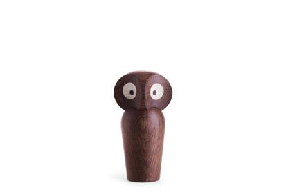 Owl Small (H 12 cm)|Smoked oak