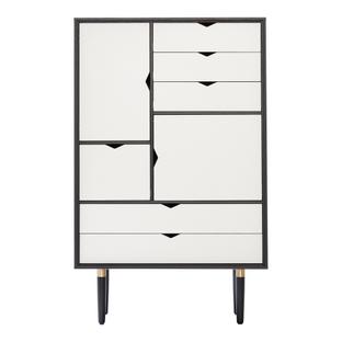 S5 Drawer Black lacquered|White