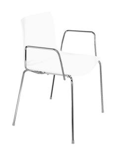 Catifa 46 Tube Chrome|Unicoloured|White|With armrests