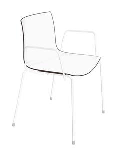 Catifa 46 Tube White|Bicoloured|Back anthracite, seat white|With armrests