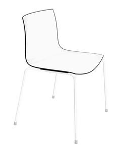 Catifa 46 Tube White|Bicoloured|Back black, seat white|Without armrests