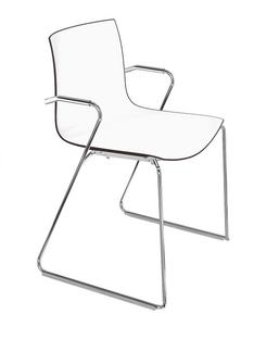 Catifa 46 Sledge Chrome|Bicoloured|Back anthracite, seat white|With armrests