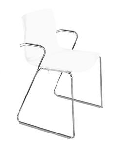 Catifa 46 Sledge Chrome|Unicoloured|White|With armrests