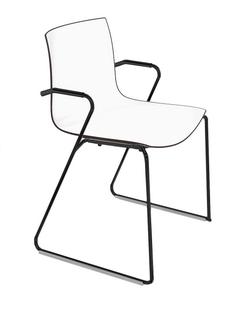 Catifa 46 Sledge Black|Bicoloured|Back anthracite, seat white|With armrests