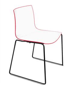 Catifa 46 Sledge Black|Bicoloured|Back red, seat white|Without armrests