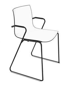 Catifa 46 Sledge Black|Bicoloured|Back black, seat white|With armrests