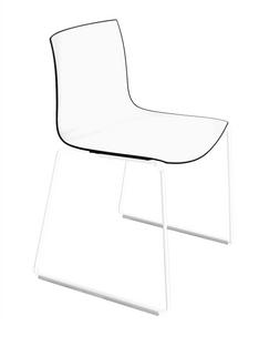 Catifa 46 Sledge White|Bicoloured|Back black, seat white|Without armrests