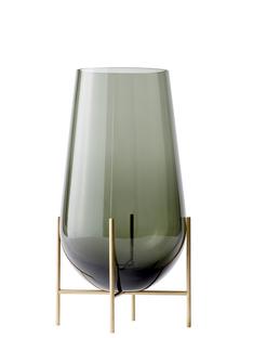 Échasse Vase Medium (H 45 cm, Ø 22/15 cm)|Smoke / Brushed Brass