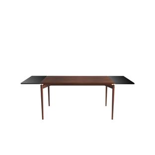 PURE Dining Table 140 x 85 cm|Oiled walnut|With 2 black MDF extension boards (L 140-240 cm)
