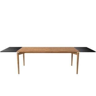 PURE Dining Table 190 x 85 cm|Oiled oak|With 2 black MDF extension boards (L 190-290 cm)
